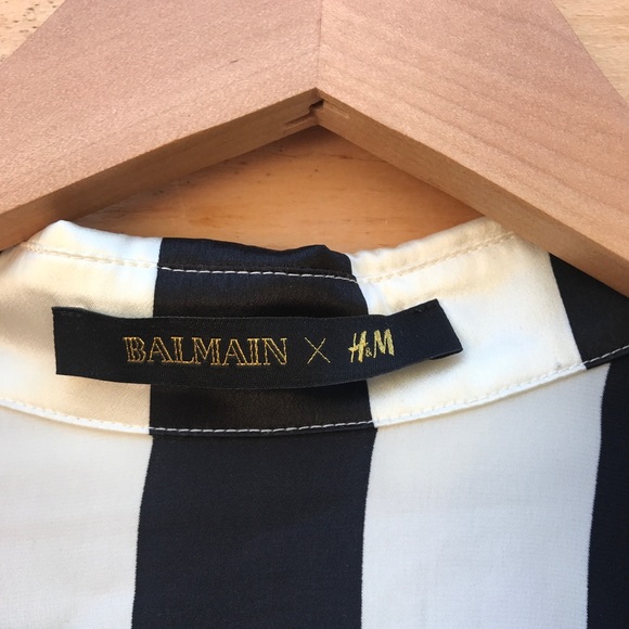 Balmain x H&M collab striped button up shirt - Picture 3 of 6